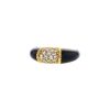 Van Cleef & Arpels Philippine 1970's ring in yellow gold,  onyx and diamonds - 00pp thumbnail