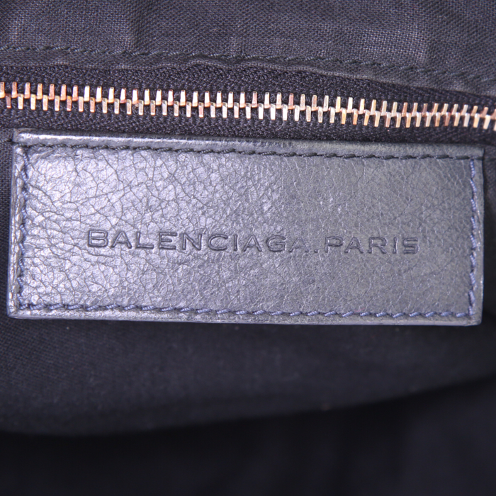 Borsa Balenciaga Giant City in pelle grigia - Detail D3