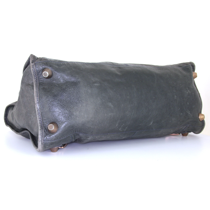 Borsa Balenciaga Giant City in pelle grigia - Detail D4