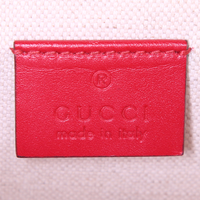 Sac bandoulière Gucci Dionysus en cuir rouge - Detail D4