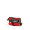 Gucci Ophidia shoulder bag in red suede and black patent leather - 00pp thumbnail