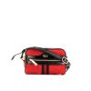 Borsa a tracolla Gucci  Ophidia in camoscio rosso e pelle verniciata nera - 360 thumbnail