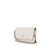 Borsa a tracolla Chanel Wallet on Chain in pelle trapuntata argentata con motivo forato - 00pp thumbnail