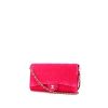 Pochette Chanel Timeless en velours matelassé rose - 00pp thumbnail