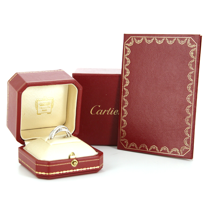 Sortija Cartier Trinity en oro blanco y diamantes - Detail D2