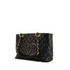 Chanel Shopping GST shopping bag in black quilted grained leather - 00pp thumbnail