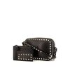 Bolso bandolera Valentino Rockstud en cuero negro - 00pp thumbnail