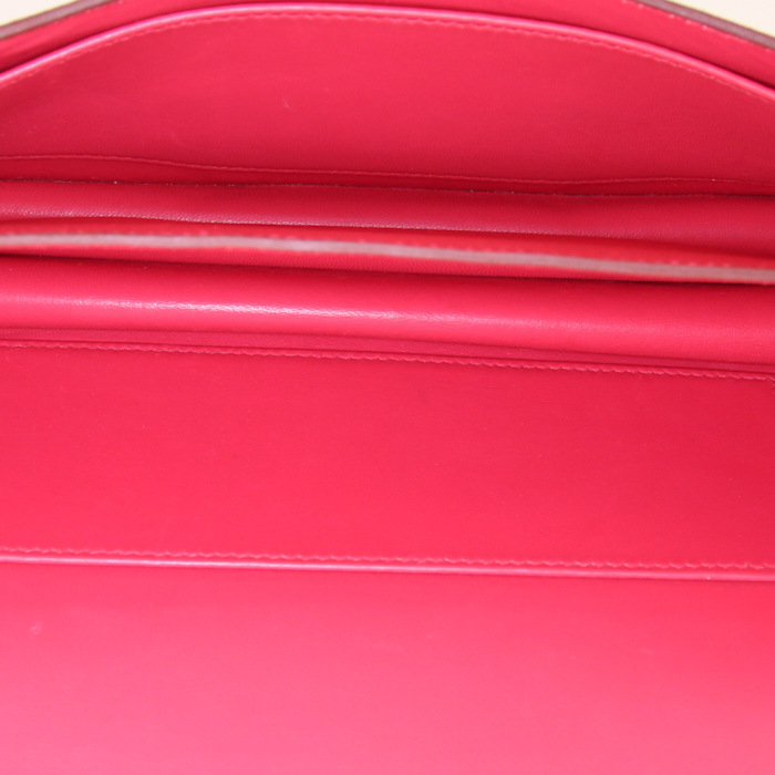 Bolso bandolera Hermès Constance Elan en cuero epsom rojo Vif - Detail D3