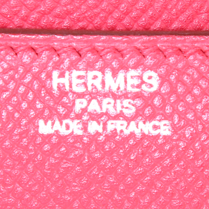Bolso bandolera Hermès Constance Elan en cuero epsom rojo Vif - Detail D4