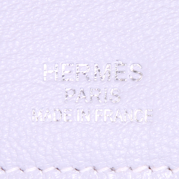 Hermès Birkin Ghillies handbag in white and grey leather and khaki doblis calfskin - Detail D3