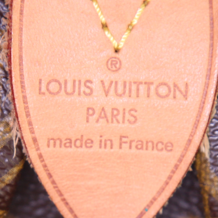 Louis Vuitton Montorgueil handbag in brown monogram canvas and natural leather - Detail D3