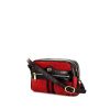 Gucci  Ophidia shoulder bag  in red suede  and black leather - 00pp thumbnail