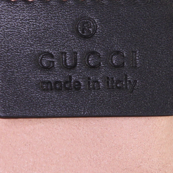 Sac bandoulière Gucci  Ophidia en daim rouge et cuir noir - Detail D3