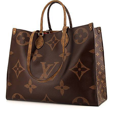 Bolso Cabás Louis Vuitton Onthego modelo grande en lona Monogram dos tonos marrón