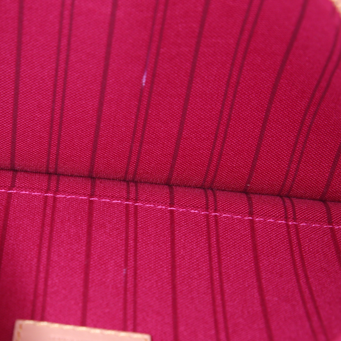 Louis Vuitton pouch in brown monogram canvas and natural leather - Detail D2