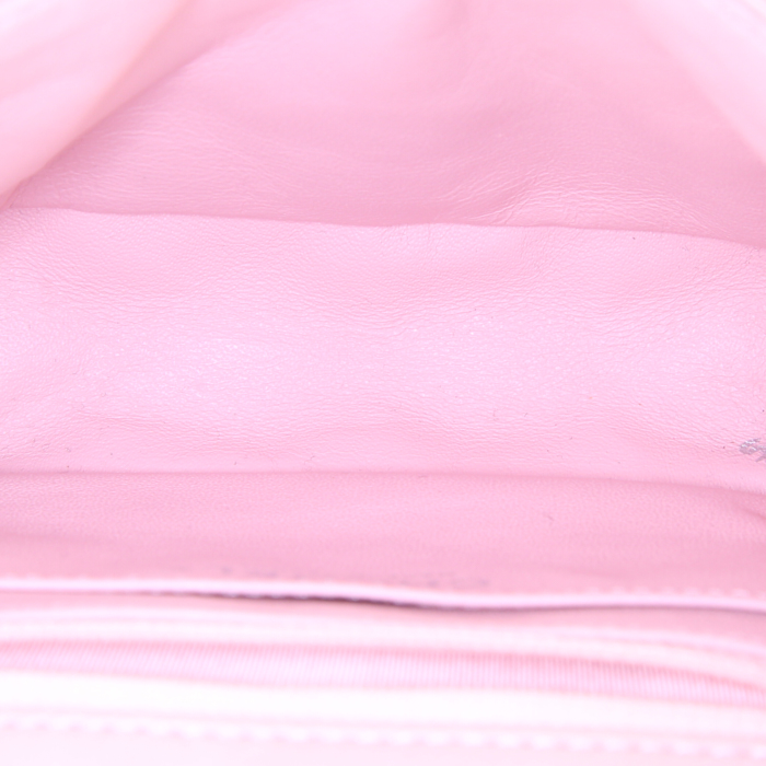 Borsa a tracolla Chanel Timeless Mini in pelle trapuntata rosa polvere - Detail D2