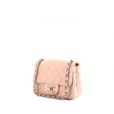 Chanel Timeless Mini shoulder bag in powder pink quilted leather