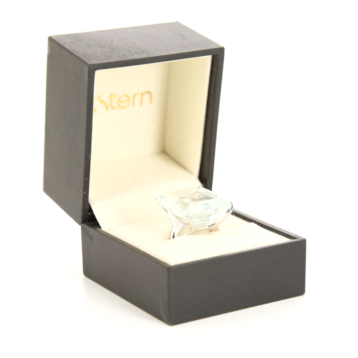 Bague H. Stern en or blanc et aigue-marine - Detail D2