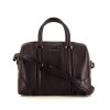Handbag in purple leather - 360 thumbnail