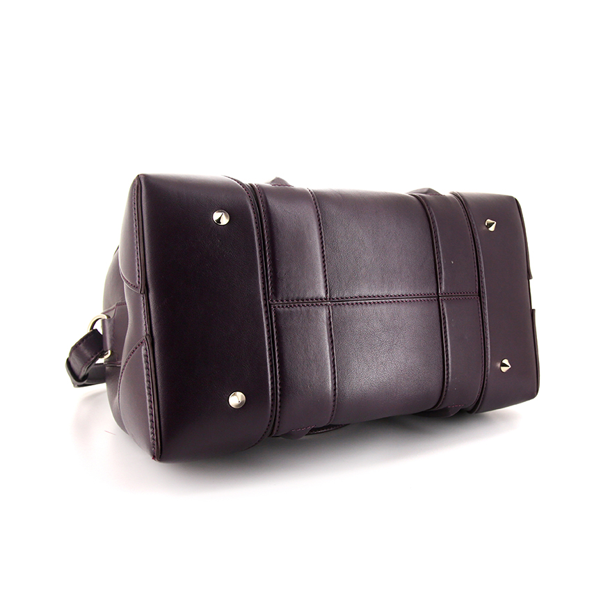 Bolso de mano Givenchy Lucrezia en cuero violeta - Detail D5