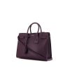 Saint Laurent Sac de jour small model handbag in purple leather - 00pp thumbnail