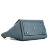 Celine Tie Bag medium model handbag in grey blue grained leather - Detail D4 thumbnail