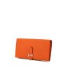 Portefeuille Hermes Béarn en cuir epsom orange - 00pp thumbnail