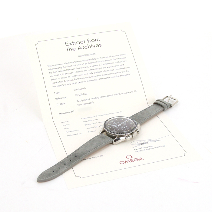 Reloj Omega Speedmaster de acero Ref :  105012-66 Circa  1967 - Detail D2