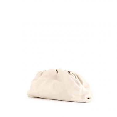 Pochette Bottega Veneta The Pouch in pelle liscia beige