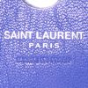 Borsa a tracolla Saint Laurent College mini in pelle trapuntata blu con motivo a spina di pesce - Detail D4 thumbnail