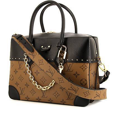 Sold at Auction: Louis Vuitton - LV - Speedy Totem 30 Brown Monogram -  Violet Top Handle Bag
