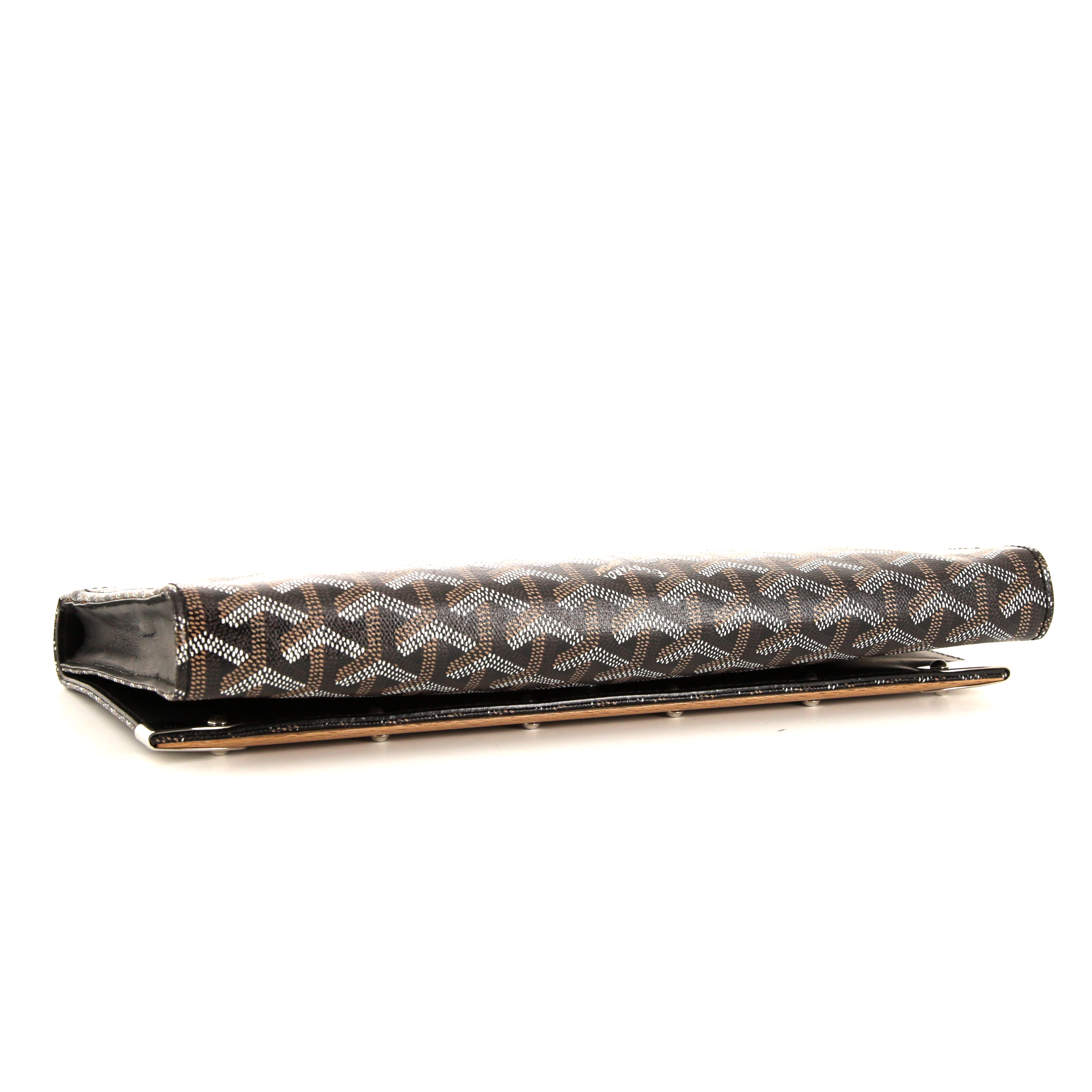 Pochette Goyard Monte Carlo en toile monogram noire - Detail D4