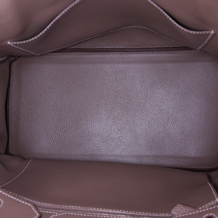 Sac à main Hermes Birkin 35 cm en cuir togo étoupe - Detail D2