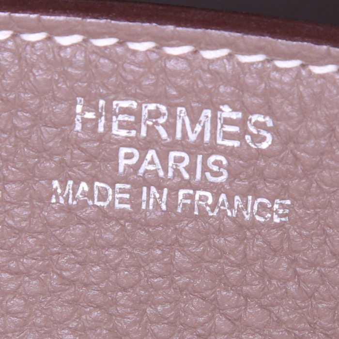 Sac à main Hermes Birkin 35 cm en cuir togo étoupe - Detail D3