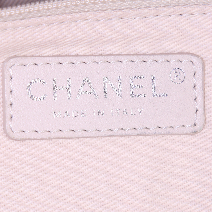 Borsa Chanel  Soft CC in pelle martellata e trapuntata rossa - Detail D4