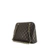 Chanel Vintage Shopping shopping bag in black smooth leather - 00pp thumbnail