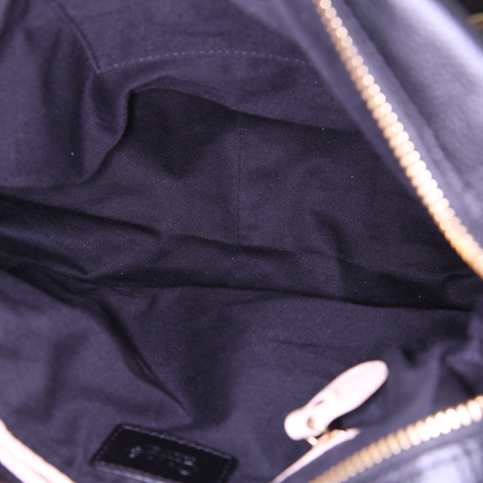 Chloé Paraty handbag in black grained leather - Detail D3