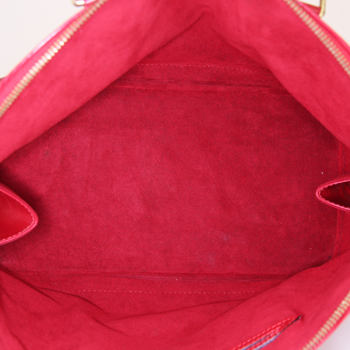 Louis Vuitton Alma small model handbag in red epi leather - Detail D2