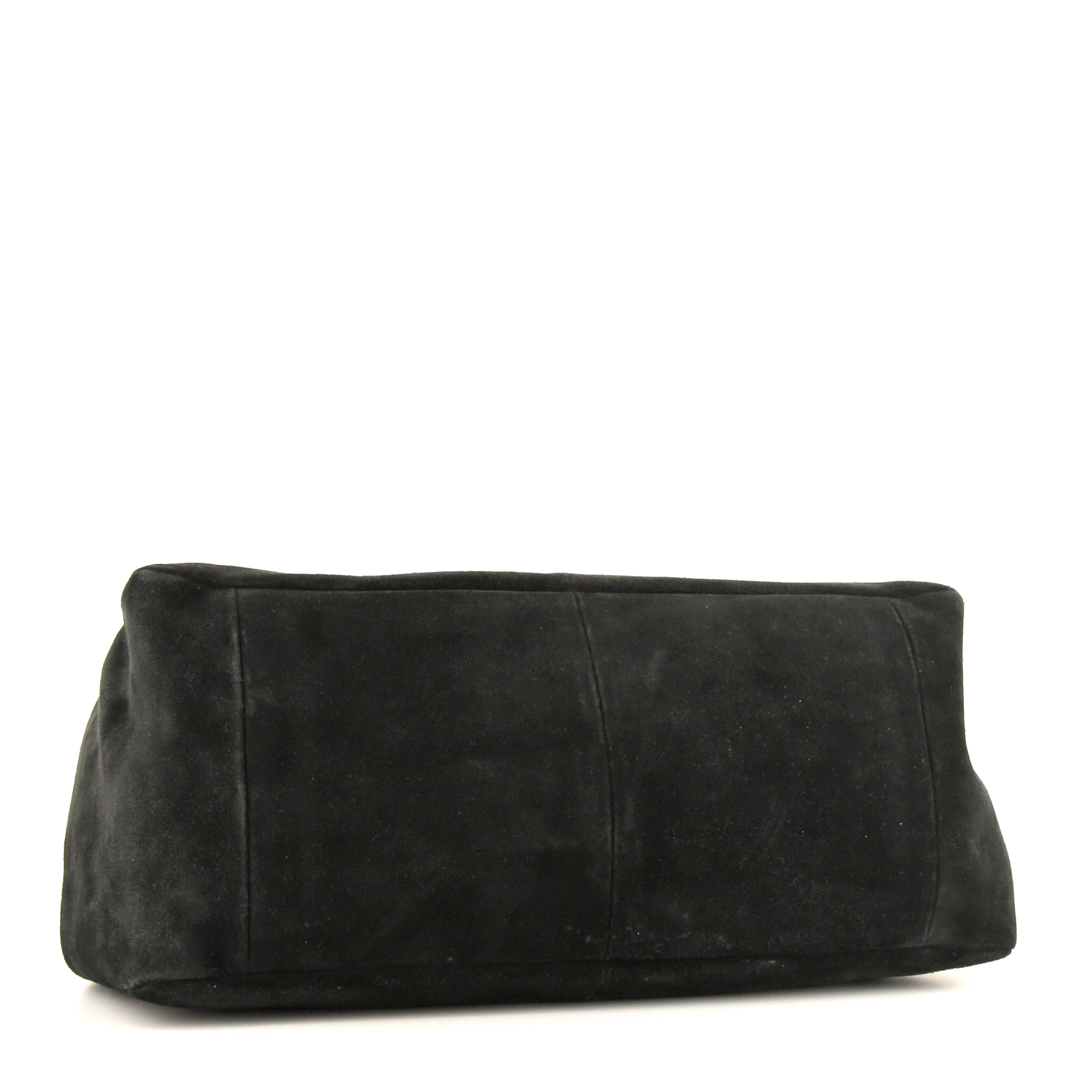 Jerome Dreyfuss Maurice shopping bag in black suede - Detail D5