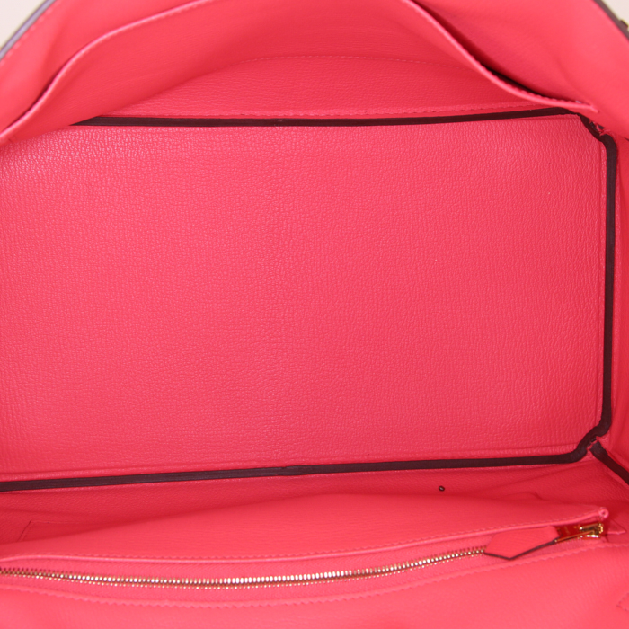 Sac à main Hermes Birkin 35 cm en cuir epsom rose Jaipur - Detail D2