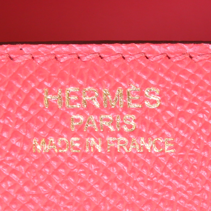 Sac à main Hermes Birkin 35 cm en cuir epsom rose Jaipur - Detail D3