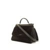 Dolce & Gabbana Sicily Soft handbag in anthracite grey suede and anthracite grey leather - 00pp thumbnail