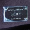 Bolso de mano Dolce & Gabbana Sicily Soft en ante gris antracita y cuero gris antracita - Detail D4 thumbnail