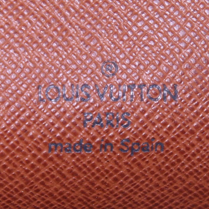 Bolso bandolera Louis Vuitton Drouot en lona Monogram y cuero natural - Detail D3