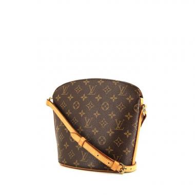 Louis Vuitton Drouot shoulder bag in monogram canvas and natural leather