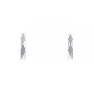 Par de criollas Boucheron Facette en oro blanco