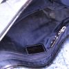 Dior Saddle handbag in blue denim canvas and black leather - Detail D2 thumbnail