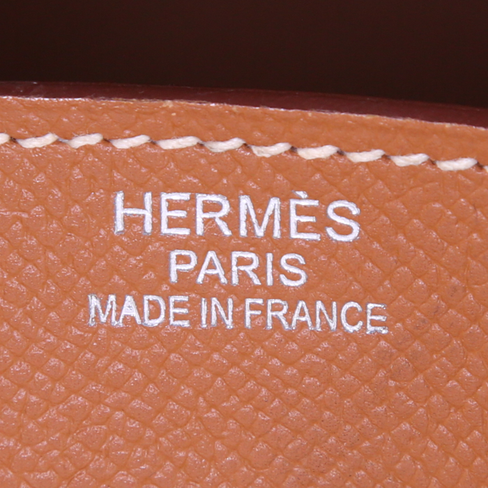 Sac à main Hermes Birkin 35 cm en cuir epsom gold - Detail D3