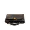 Hermes Kelly 32 cm handbag in black box leather - 360 Front thumbnail