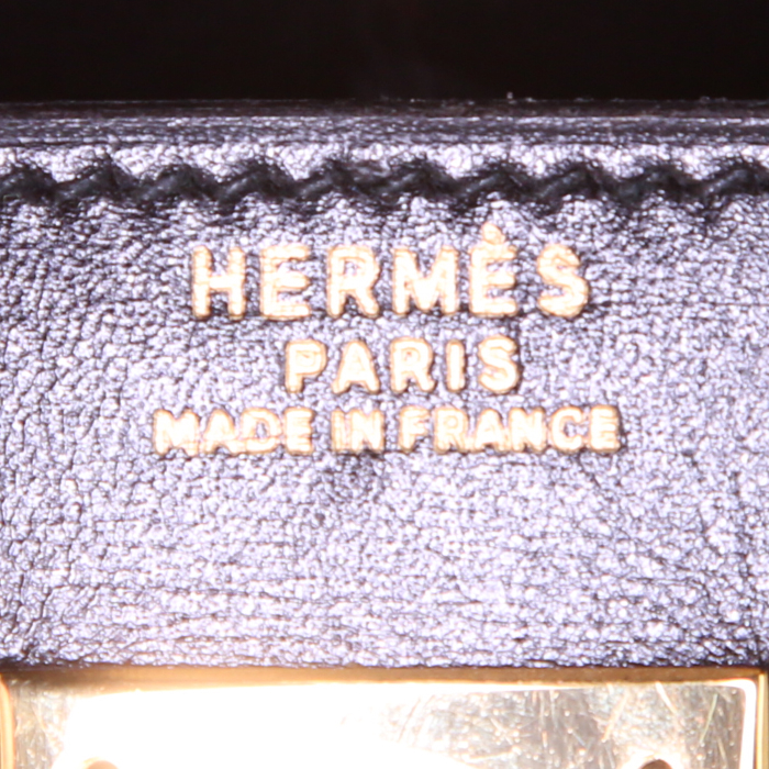 Hermes Kelly 32 cm handbag in black box leather - Detail D4